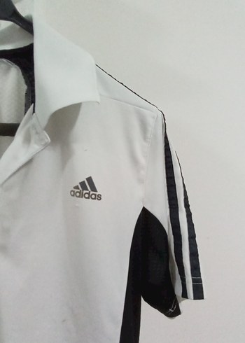 Adidas Beyaz Kısa Kollu Polo Tişört - Görsel 6