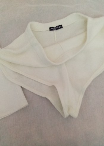 Düğmeli Beyaz Midi Hamile Keten Şort - Görsel 7