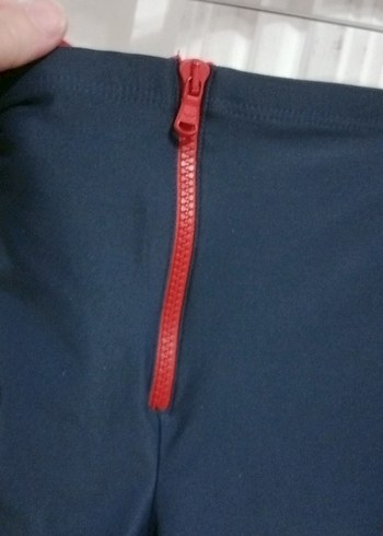 Koyu Mavi Mini Spor Şort Fermuarlı - Görsel 6