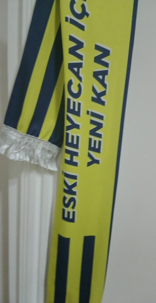 Sarı Baskılı Erkek Spor Atkı fenerbahçe - Görsel 3