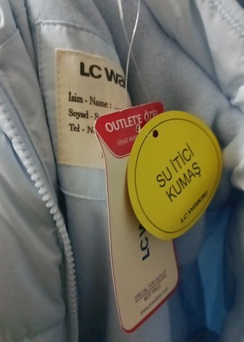 Çocuk Uzun Kollu Mavi Kışlık Mont - Görsel 3