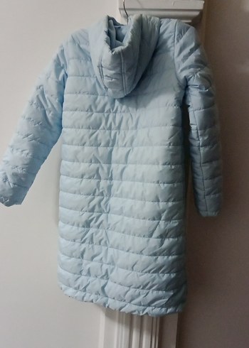 Çocuk Uzun Kollu Mavi Kışlık Mont - Görsel 4