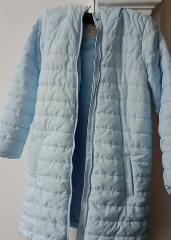 Çocuk Uzun Kollu Mavi Kışlık Mont - Görsel 10