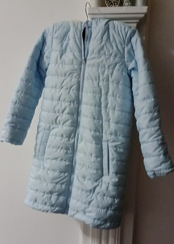 Çocuk Uzun Kollu Mavi Kışlık Mont - Görsel 2