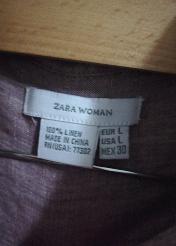 Zara Zara Keten Uzun Kollu Gömlek