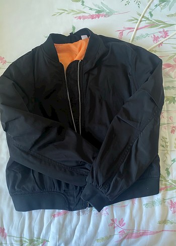 Siyah Fermuarlı Günlük Kadın Ceket - Görsel 2