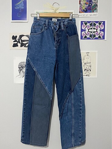 xs Beden Urban Outfitters | BDG Patchwork detaylı jean