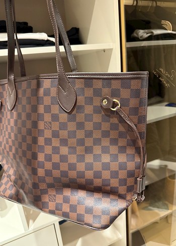 Kahverengi Deri Kareli Tokalı Kadın Çanta - Görsel 2