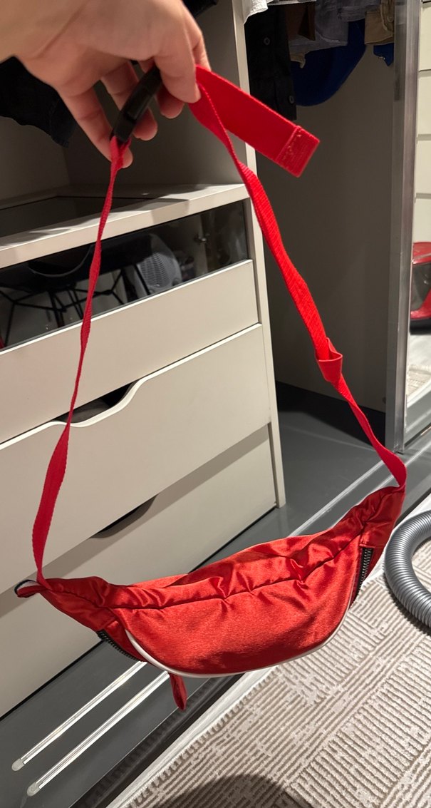 Kırmızı Yılan Desenli Kadın Çapraz Çanta - Görsel 5