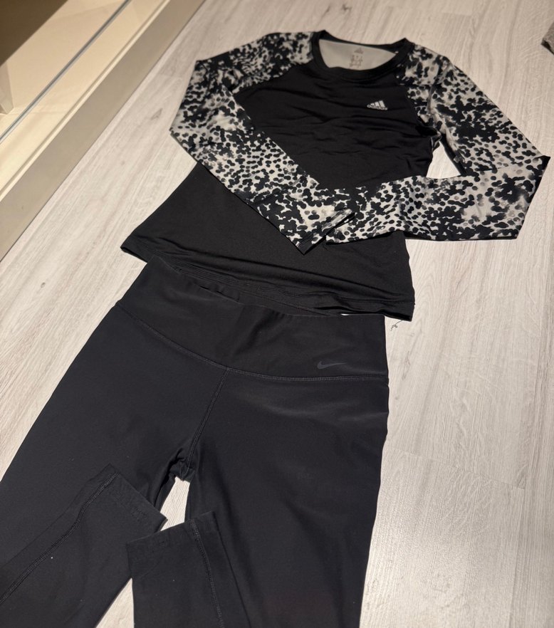 Uzun Kollu Siyah Kadın Spor Tişörtü - Görsel 2