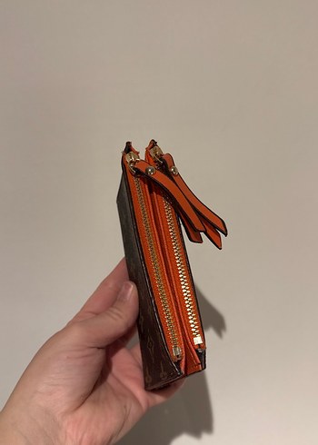 Kahverengi Deri Kadın Fermuarlı Cüzdan - Görsel 4