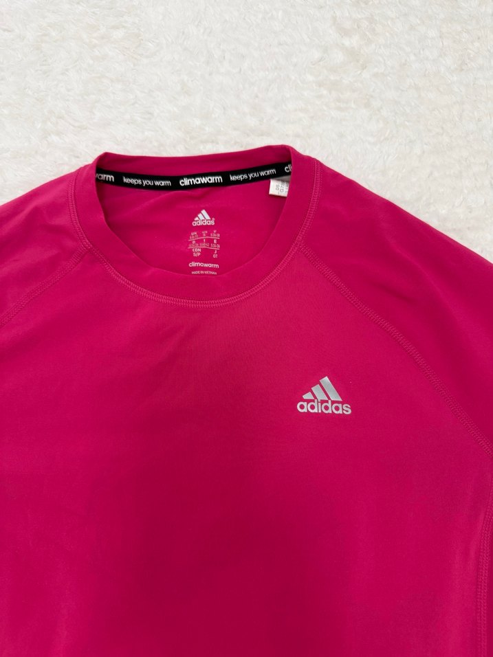 Pembe Uzun Kollu Atletik Üst - Adidas orijinal üründür - Görsel 5