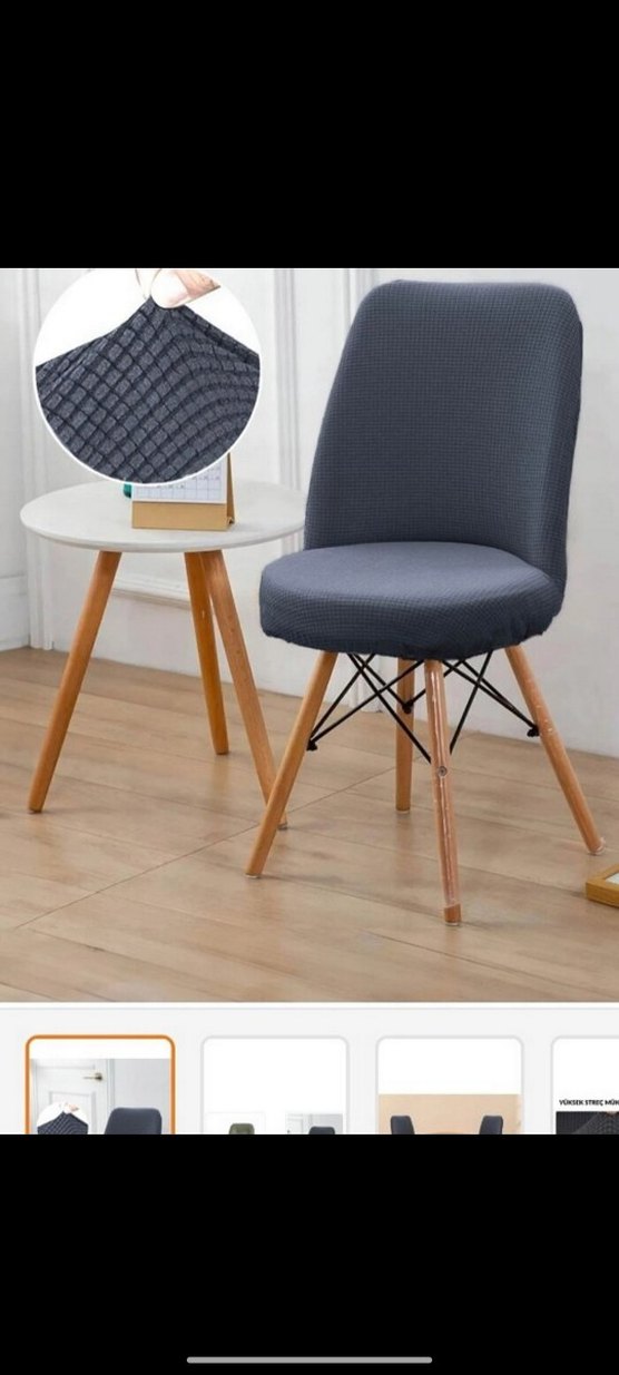 Gri Baskılı sandalye Örtüsü - Görsel 2