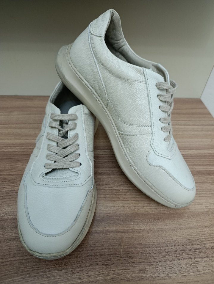 Beyaz Minimalist Spor Ayakkabı - Görsel 5