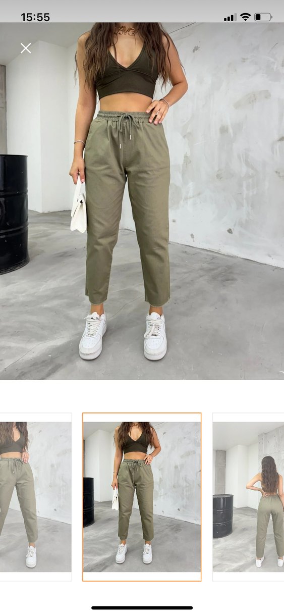 Bikelife Kadın Yüksek Bel Pamuklu Pantolon - Görsel 5