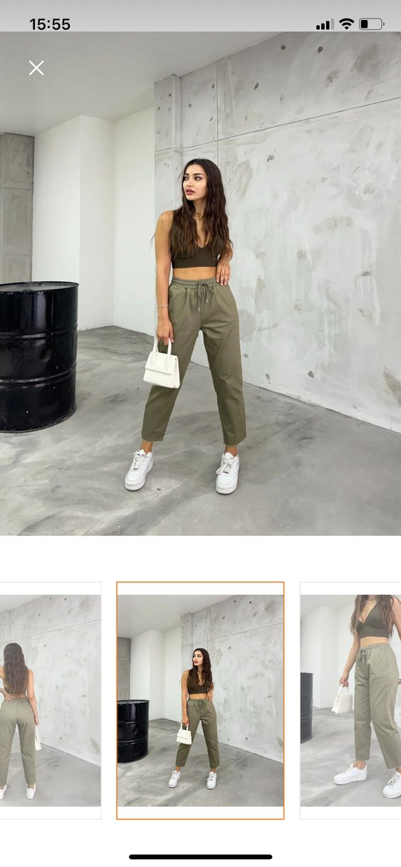 Bikelife Kadın Yüksek Bel Pamuklu Pantolon - Görsel 3