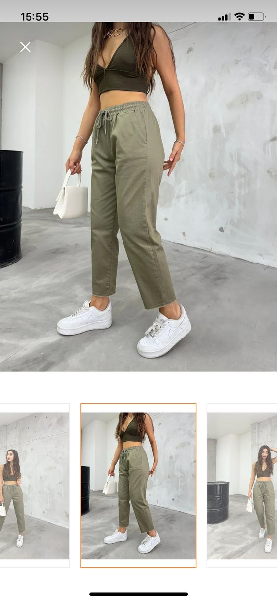 Bikelife Kadın Yüksek Bel Pamuklu Pantolon - Görsel 2