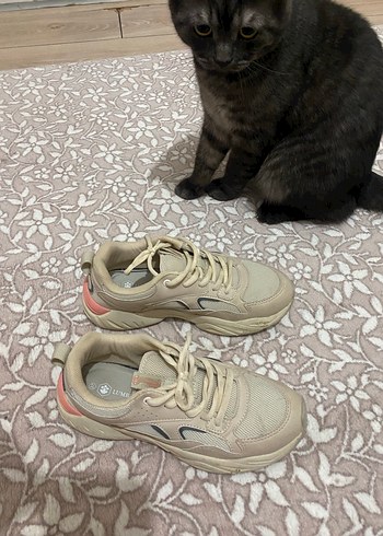 Kadın Beyaz Platform Topuklu Bağcıklı Spor Ayakkabı - Görsel 7