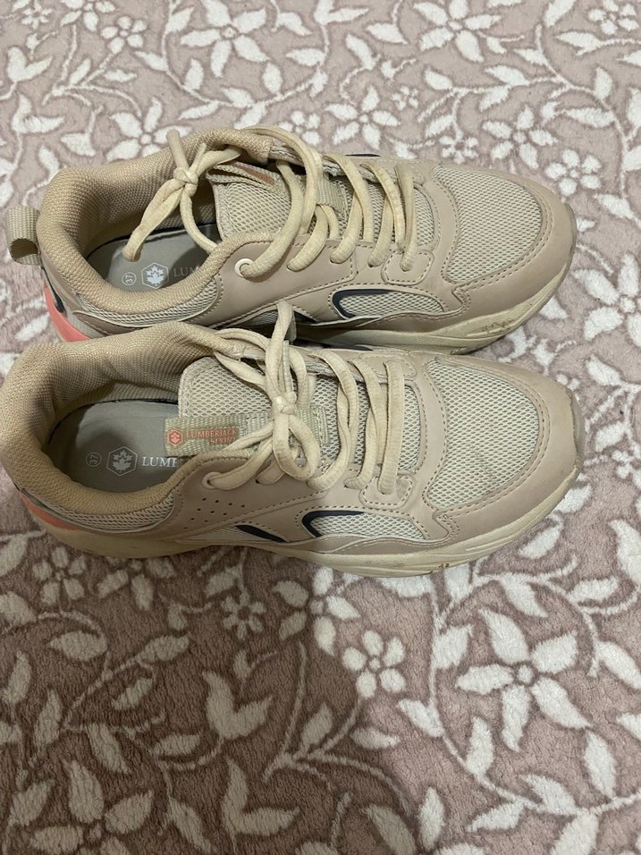 Kadın Beyaz Platform Topuklu Bağcıklı Spor Ayakkabı - Görsel 5