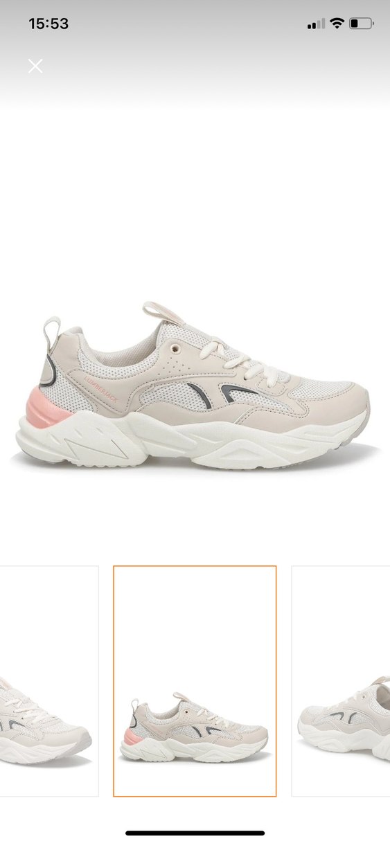 Kadın Beyaz Platform Topuklu Bağcıklı Spor Ayakkabı - Görsel 2