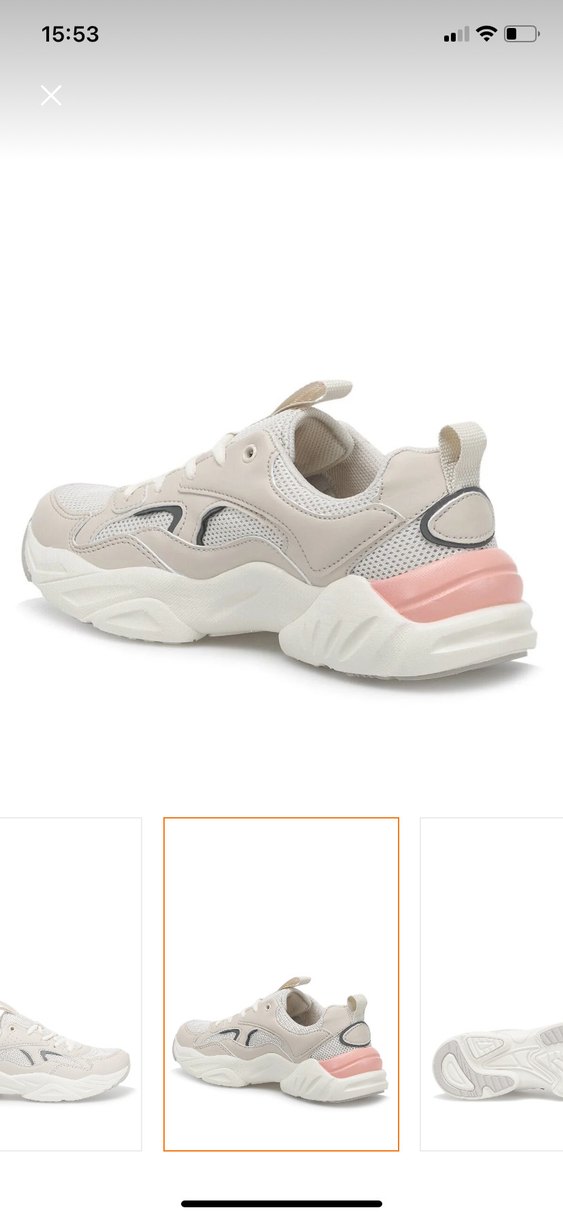 Kadın Beyaz Platform Topuklu Bağcıklı Spor Ayakkabı - Görsel 3