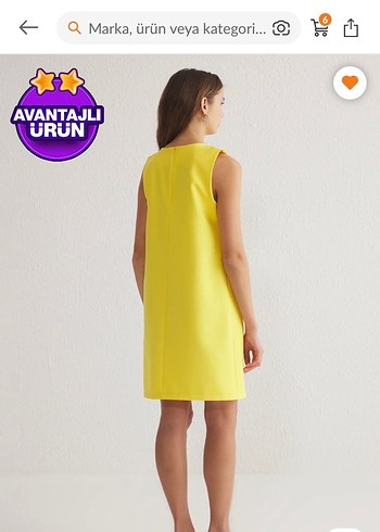 Sarı Midi Kolsuz Günlük Elbise - Görsel 3