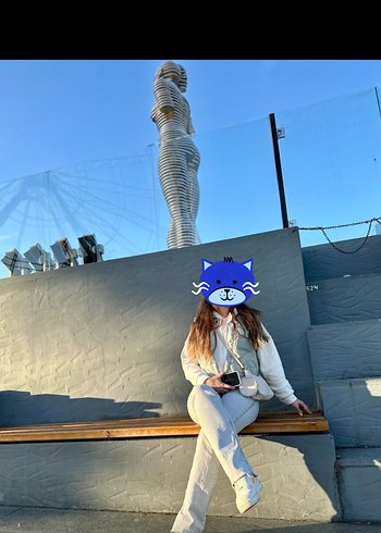 Düğmeli mint Streetwear Kadın Yelek - Görsel 7