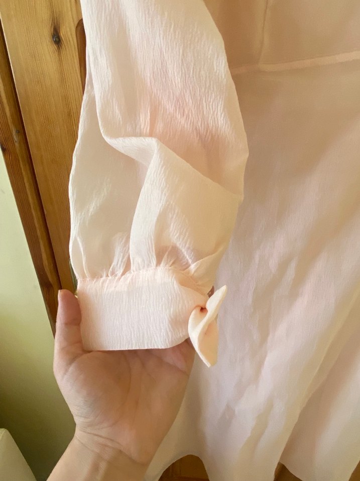 Somon Uzun Kollu Bohem Elbise - Görsel 4