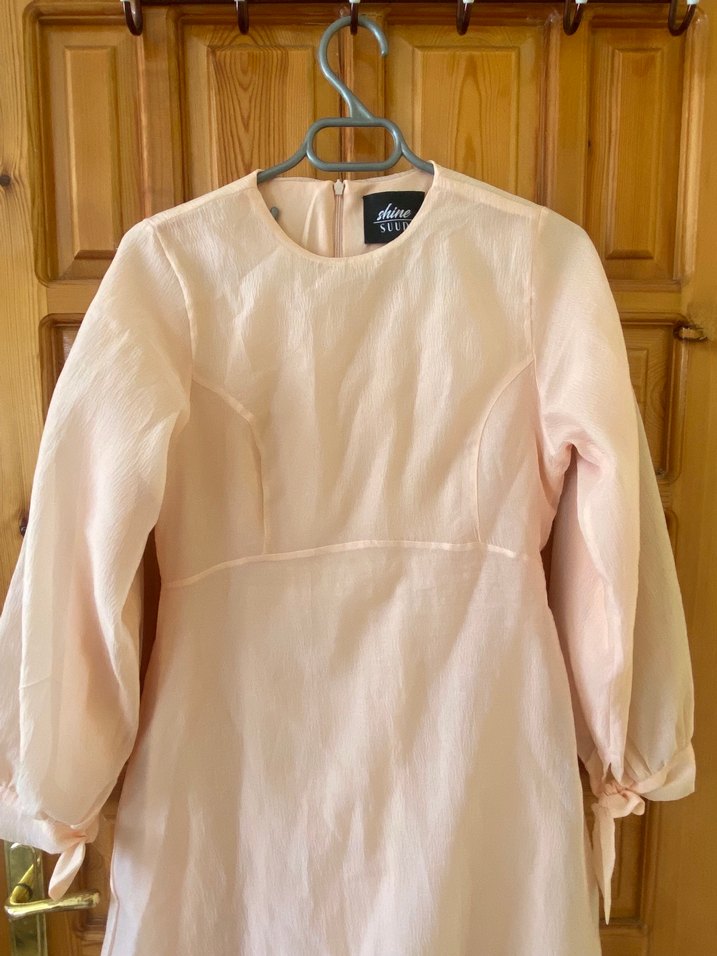 Somon Uzun Kollu Bohem Elbise - Görsel 2