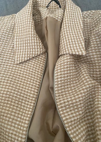 Bej Düğmeli Kadın Midi Kaban - Görsel 4