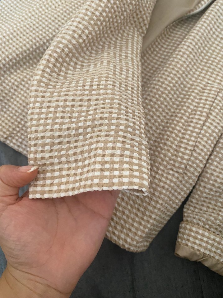 Bej Düğmeli Kadın Midi Kaban - Görsel 3