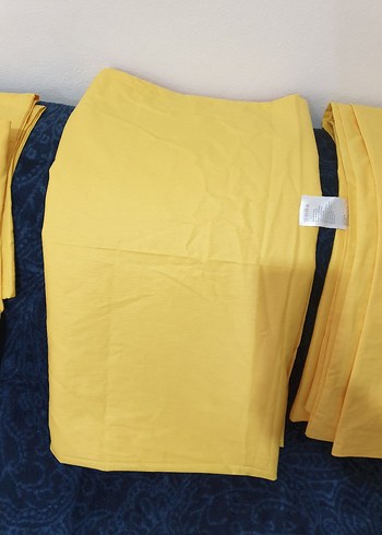 Sarı Düz Renk Yatak Örtüsü Seti %100 pamuk - Görsel 7