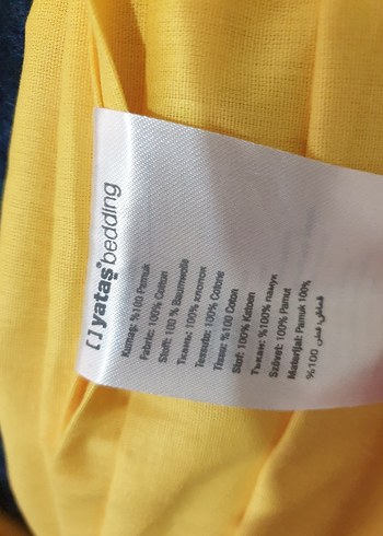 Sarı Düz Renk Yatak Örtüsü Seti %100 pamuk - Görsel 5