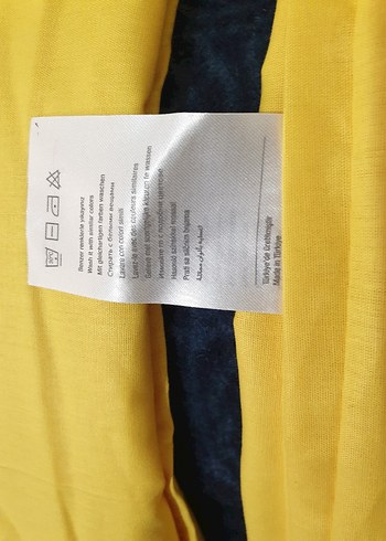 Sarı Düz Renk Yatak Örtüsü Seti %100 pamuk - Görsel 4