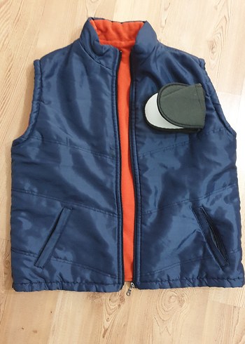 Mavi Fermuarlı Erkek Yelek / iş kıyafeti - Görsel 2