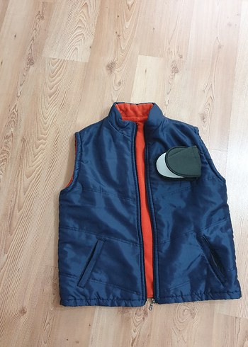 Mavi Fermuarlı Erkek Yelek / iş kıyafeti - Görsel 9