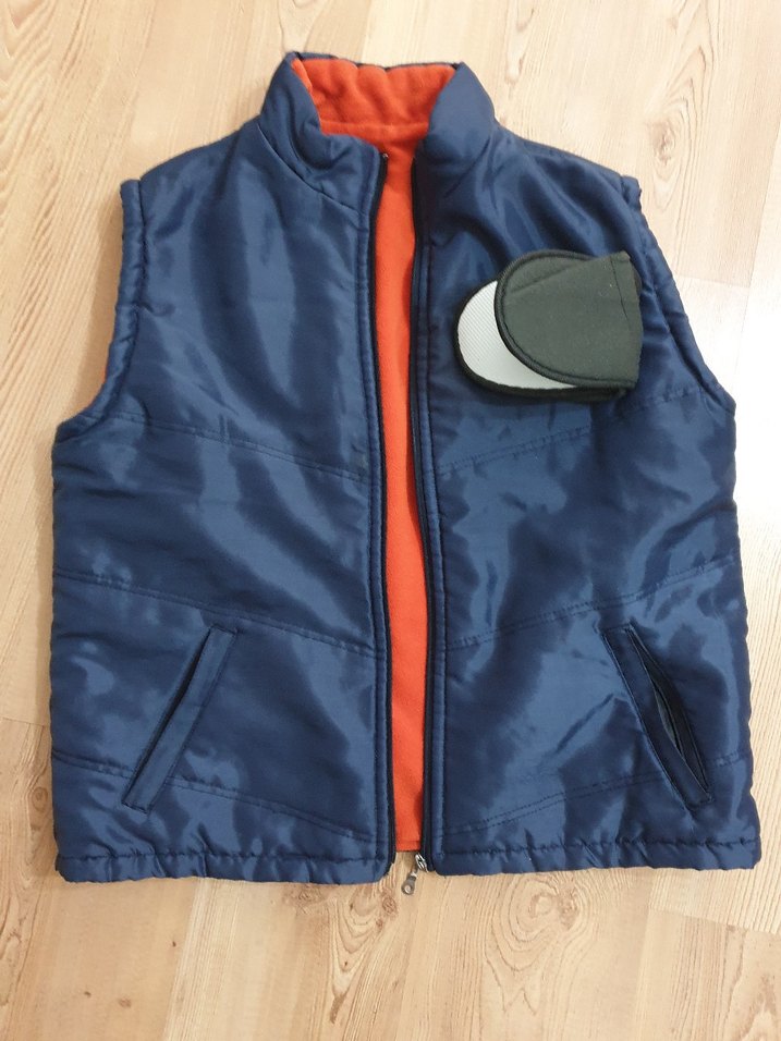 Mavi Fermuarlı Erkek Yelek / iş kıyafeti - Görsel 2