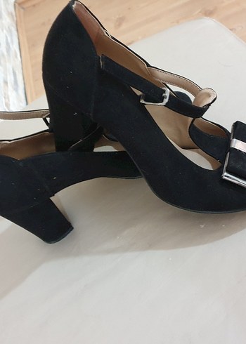 39 Beden Siyah Tokalı Stiletto Kadın Abiye Ayakkabı