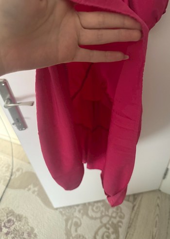 Bordo Mini Bohem Robalı Elbise - Görsel 3