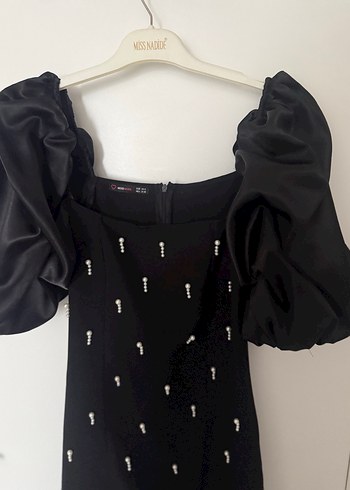 Siyah Drapeli Straplez Uzun Elbise - Görsel 5