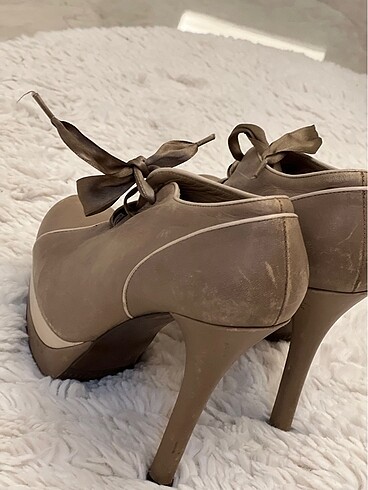 37,5 Beden camel Renk 38 numara 8 cm topuklu ayakkabı