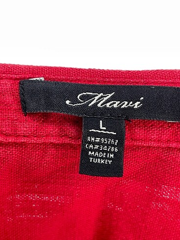 l Beden kırmızı Renk Mavi Jeans Bluz %70 İndirimli.