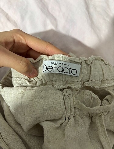 xs Beden camel Renk Kadın Keten Pantolon