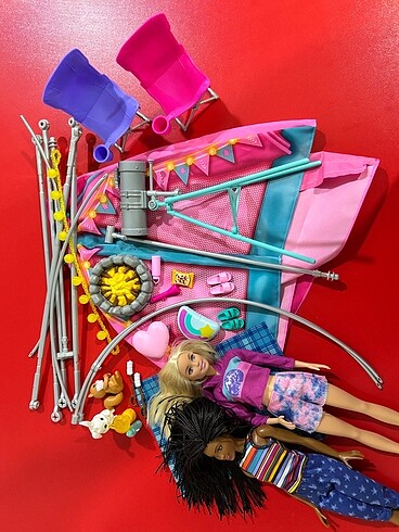 Beden Renk Barbie Kamp Oyun Seti