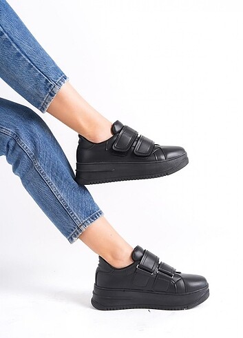 Diğer VALENCIA Bağcıksız Cırt Cırtlı Ortopedik Taban Kadın Sneaker Spo