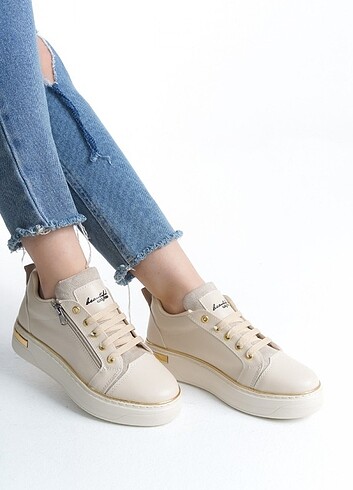 diğer Beden DINA Bağcıklı Fermuarlı Ortopedik Taban Kadın Sneaker Spor Ayakk