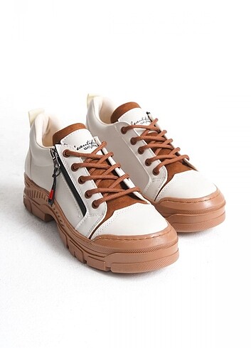 Diğer AGATHA Bağcıklı Fermuarlı Ortopedik Taban Kadın Sneaker Spor Aya