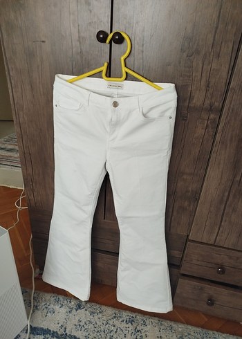 LC Waikiki Bej Kadın Keten Normal Paça Pantolon