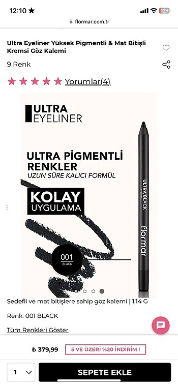 Flormar Kalem Eyeliner
