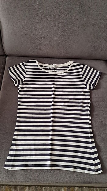 Çizgili moda tişört 